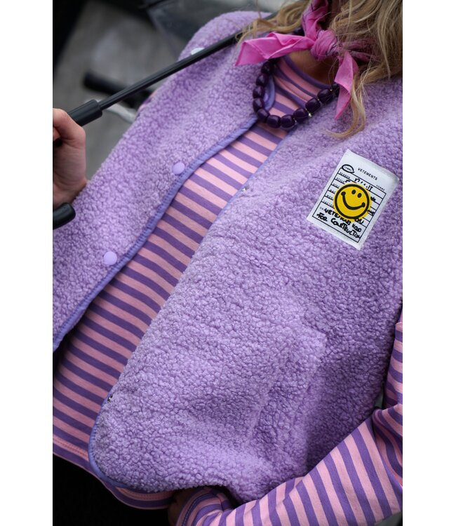 GILET SMILEY LILA
