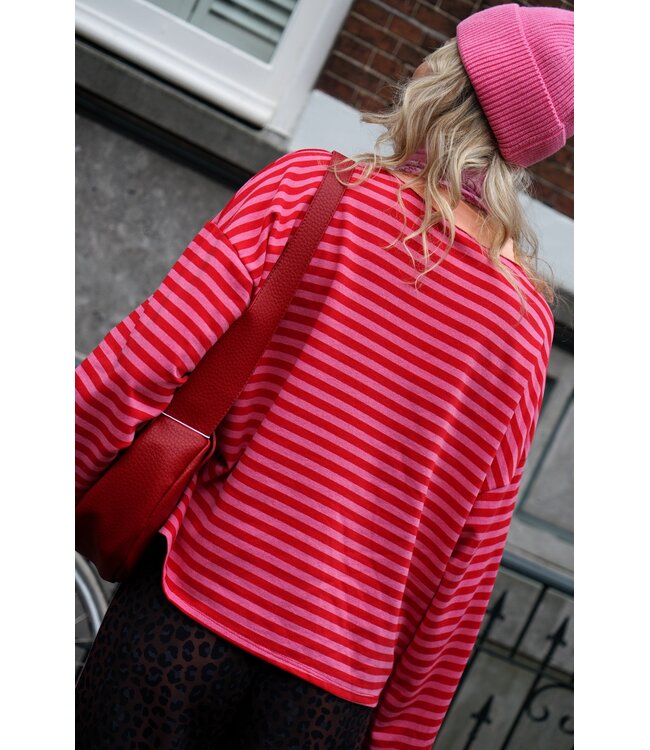 STREEP TOP SAAR ROOD ROZE
