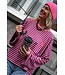 STREEP TOP AMOUR AUBERGINE ROZE