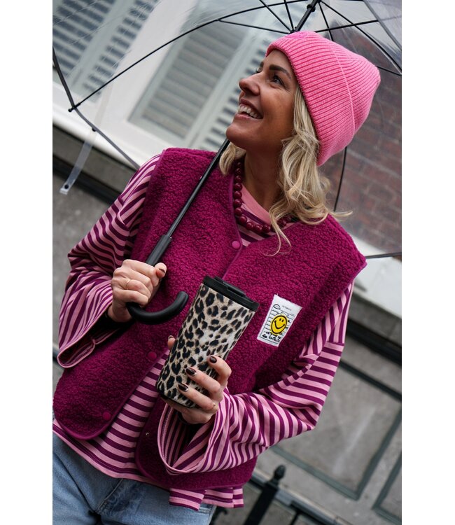 STREEP TOP AMOUR AUBERGINE ROZE