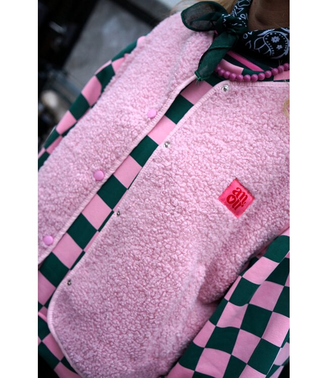 TEDDY GILET AMOUR POEDERROZE