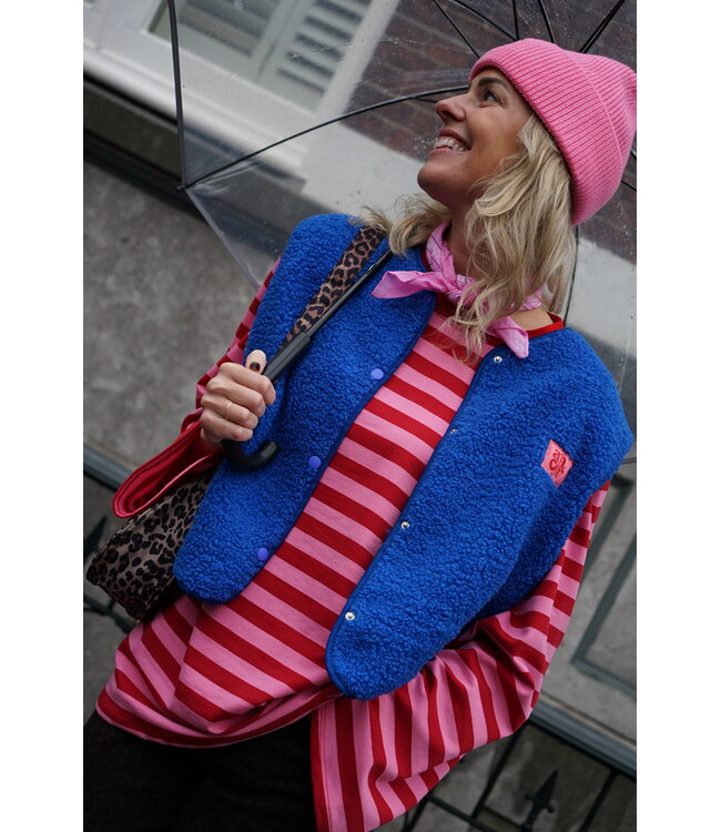 TEDDY GILET AMOUR BLAUW