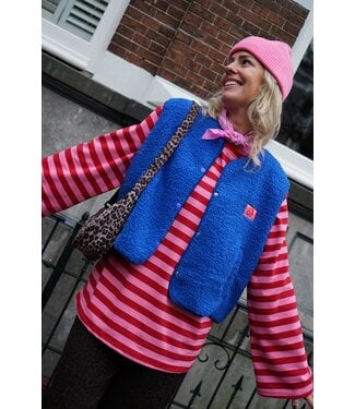 TEDDY GILET AMOUR BLAUW