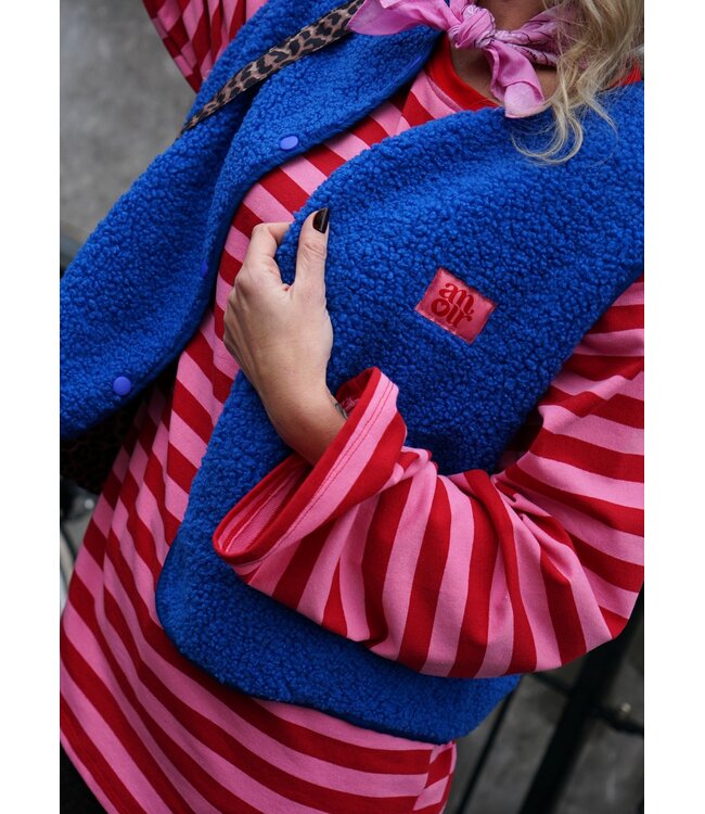 TEDDY GILET AMOUR BLAUW