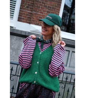 GEBREID GILET GROEN