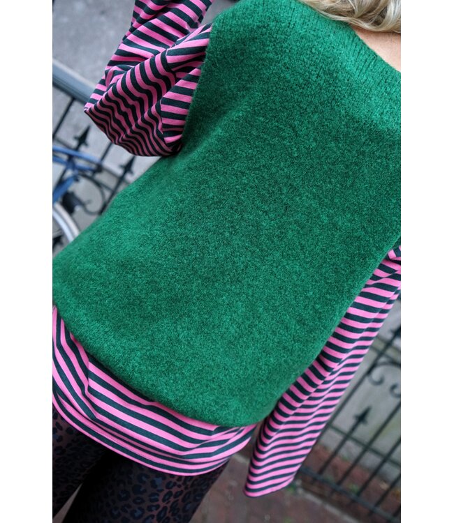 GEBREID GILET GROEN