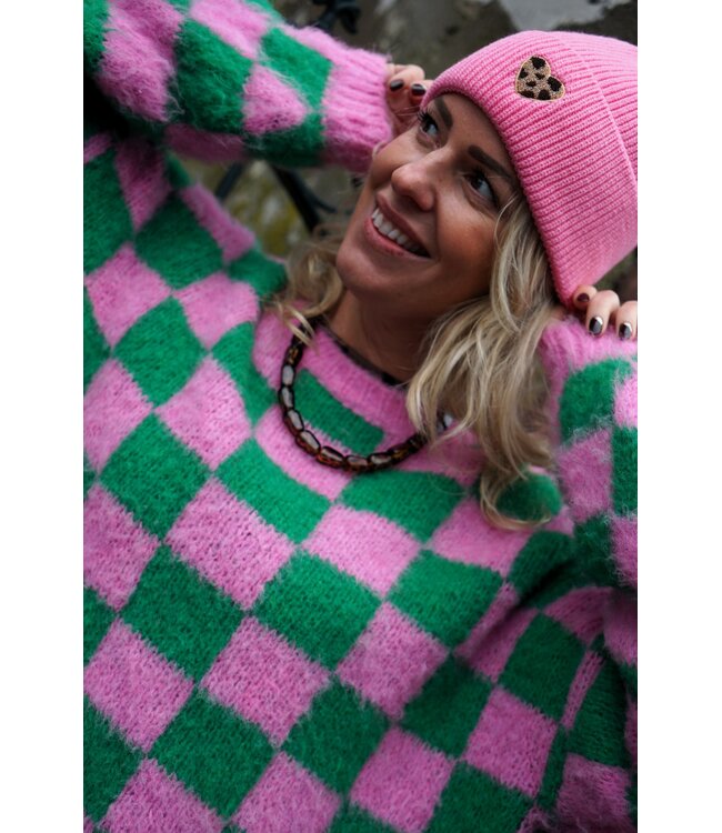 MUTS HART ROZE LEOPARD