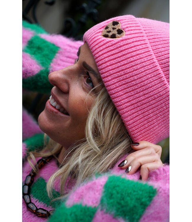 MUTS HART ROZE LEOPARD