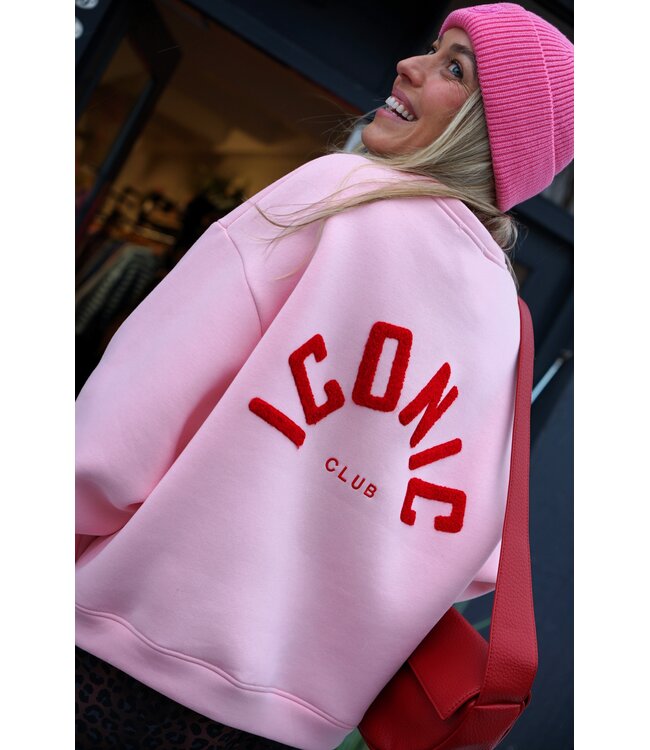 ICONIC SWEATER ROZE ROOD