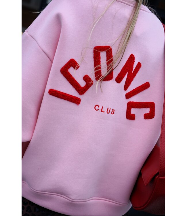 ICONIC SWEATER ROZE ROOD