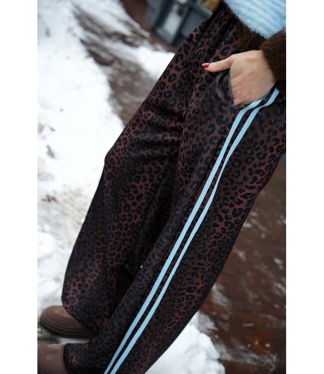 LEOPARD BROEK BLAUW