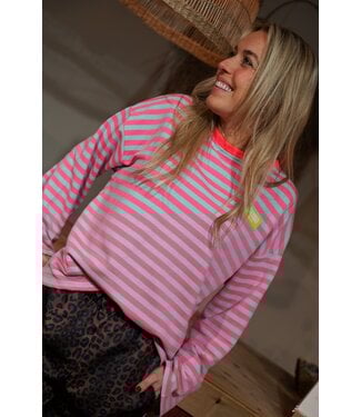 STREEP TOP LIV SOHO FUCHSIA BLAUW
