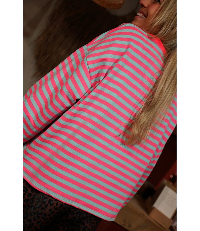 STREEP TOP LIV SOHO FUCHSIA BLAUW