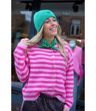 HARTJES VEST STREEP ROZE