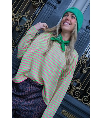 STREEP TOP KIM ROZE LICHTGROEN