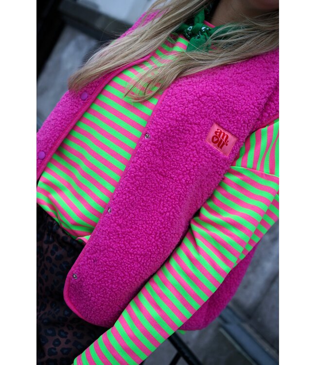 STREEP TOP KIM ROZE LICHTGROEN