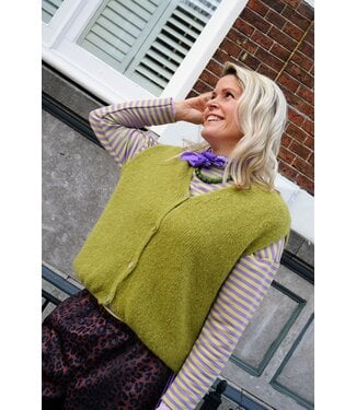 GEBREID GILET GROEN