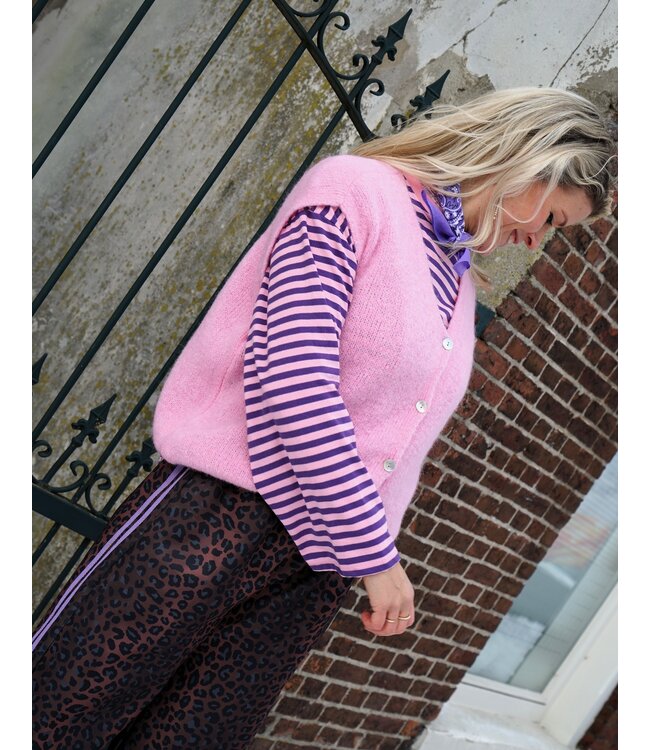 GEBREID GILET ROZE