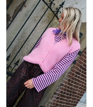 GEBREID GILET ROZE