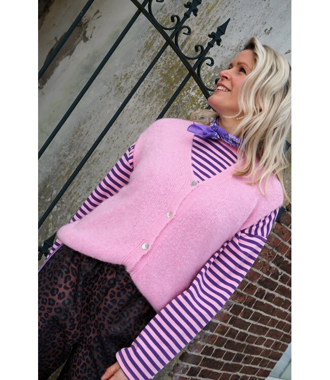 GEBREID GILET ROZE