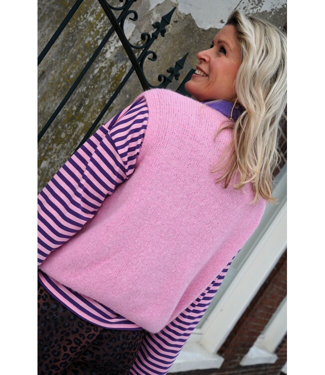 GEBREID GILET ROZE