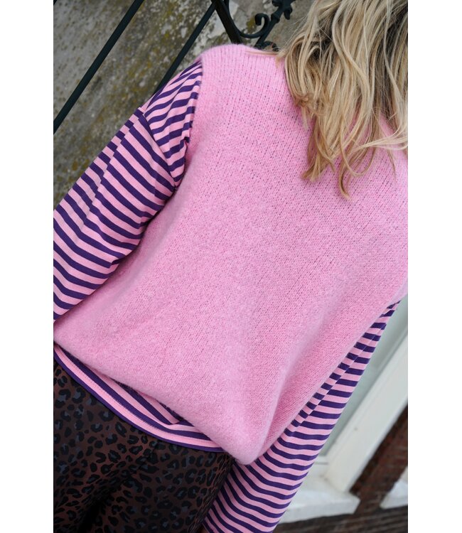 GEBREID GILET ROZE
