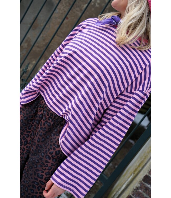 STREEP TOP SAAR PAARS FUCHSIA