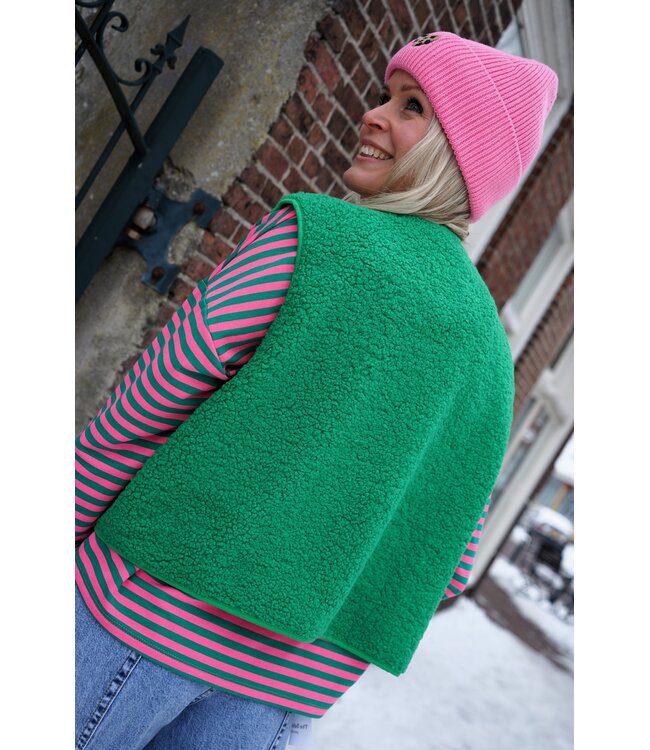 TEDDY GILET AMOUR GROEN