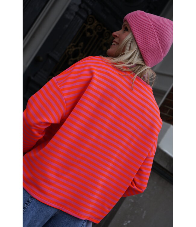 STREEP TOP KIM ROZE ORANJE
