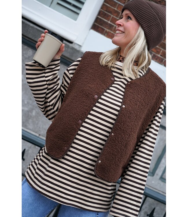 TEDDY GILET BRUIN