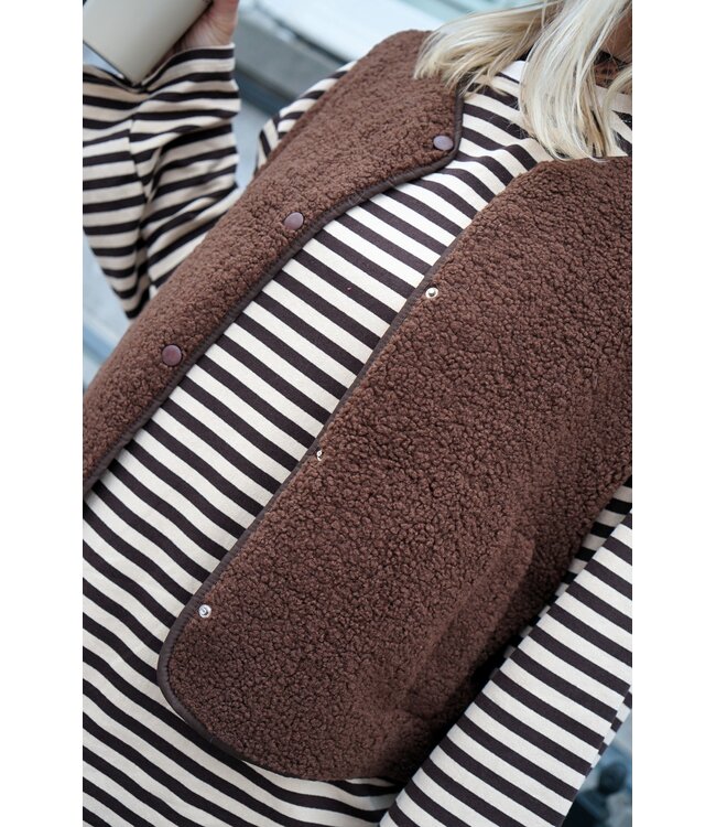 TEDDY GILET BRUIN