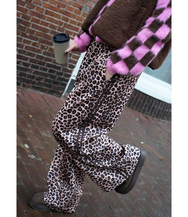 LEOPARD BROEK NOA BRUIN