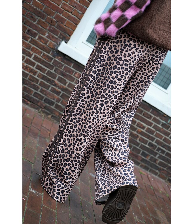 LEOPARD BROEK NOA BRUIN