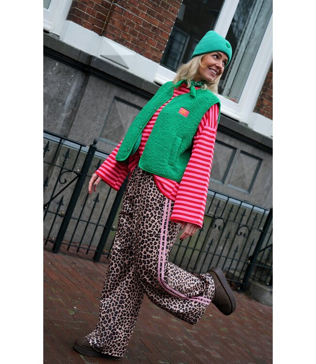LEOPARD BROEK NOA ROZE