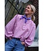 BLOUSE GEBLOKT LILA ROZE