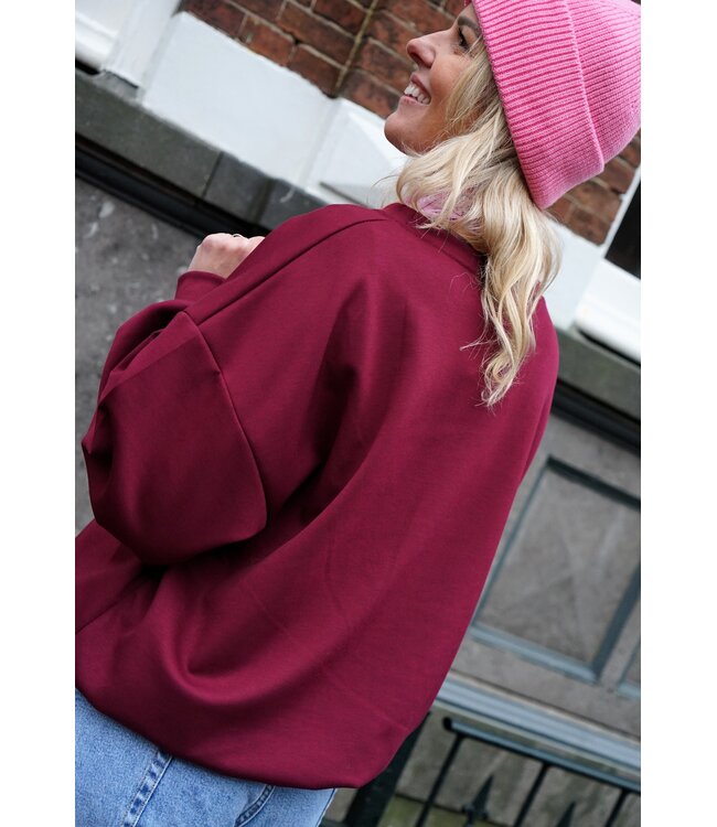SWEATER COPENHAGEN BRUGUNDY ROZE
