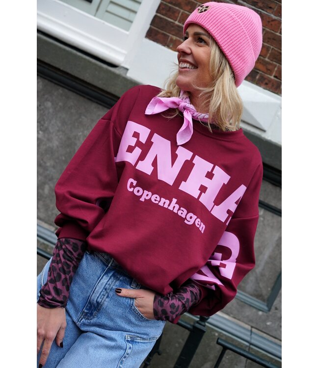 SWEATER COPENHAGEN BRUGUNDY ROZE