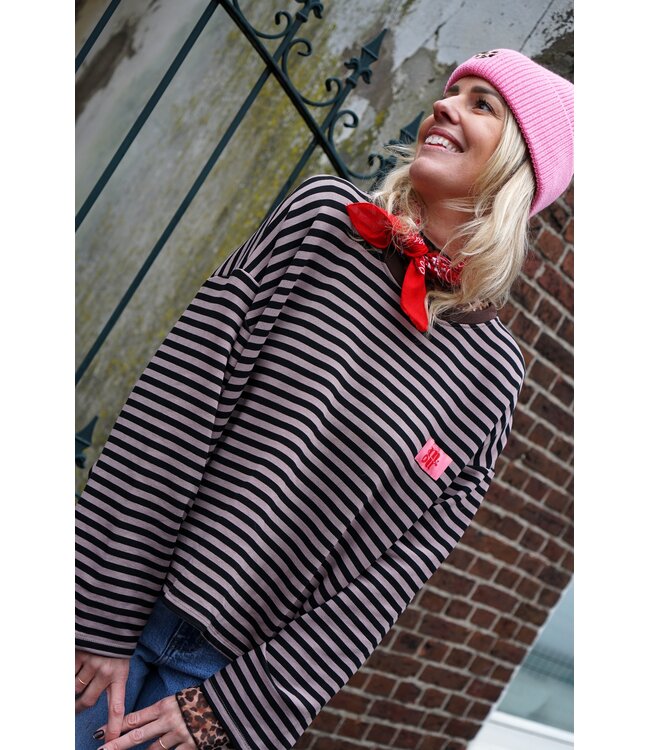 STREEP TOP AMOUR BRUIN TAUPE