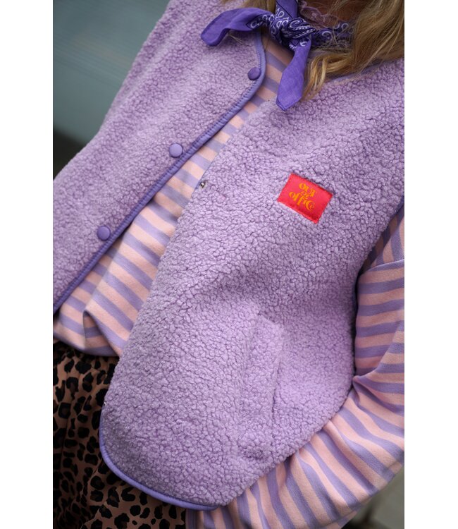 TEDDY GILET OUT OF OFFICE LILA