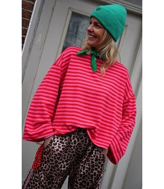 STREEP TOP FIEN ROOD ROZE