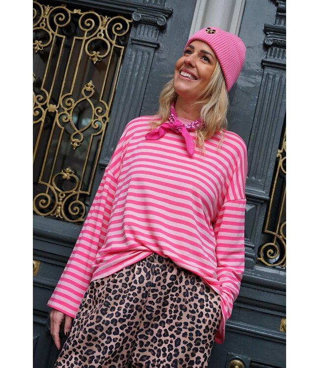 STREEP TOP FIEN ROZE FUCHSIA