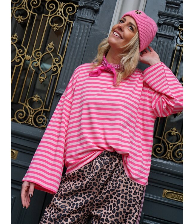 STREEP TOP FIEN ROZE FUCHSIA