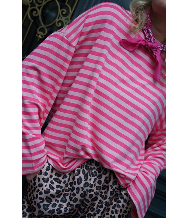 STREEP TOP FIEN ROZE FUCHSIA