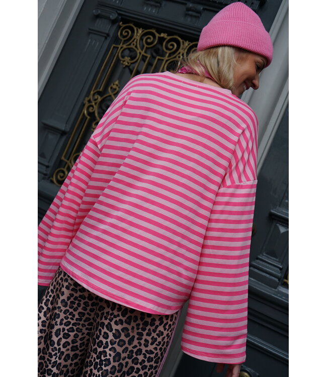 STREEP TOP FIEN ROZE FUCHSIA