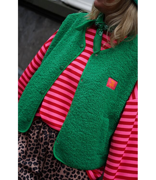 TEDDY GILET GROEN OUT OF OFFICE