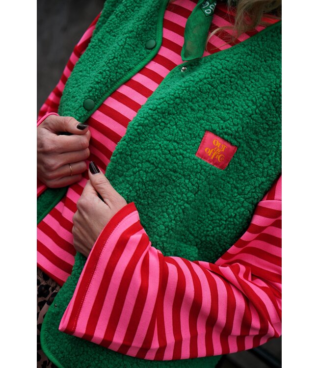 TEDDY GILET GROEN OUT OF OFFICE