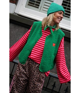 TEDDY GILET GROEN OUT OF OFFICE