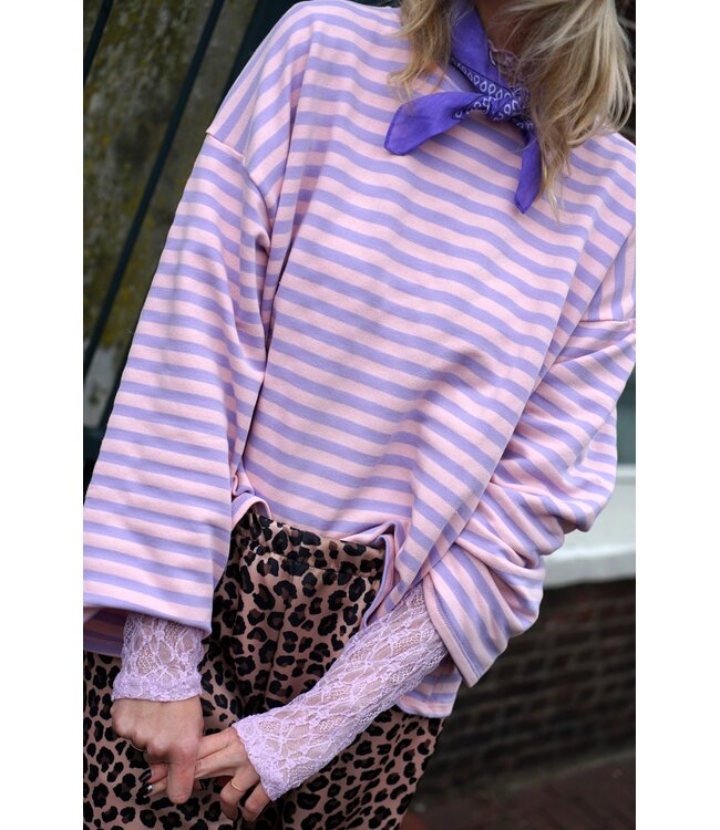 STREEP TOP LIV LILA ROZE