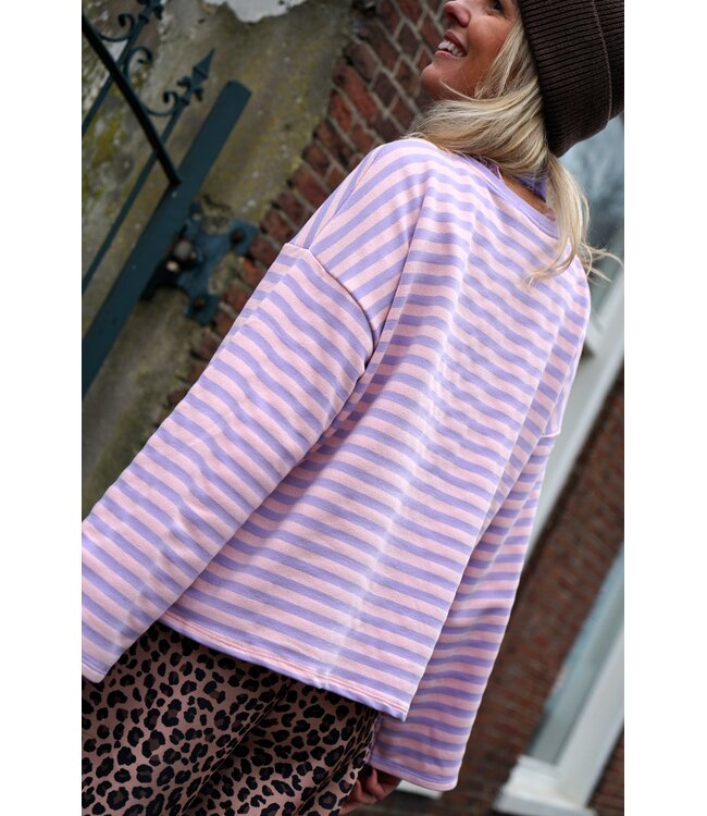 STREEP TOP LIV LILA ROZE