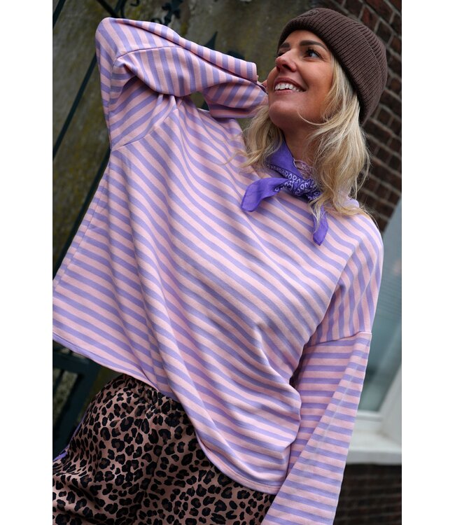 STREEP TOP LIV LILA ROZE